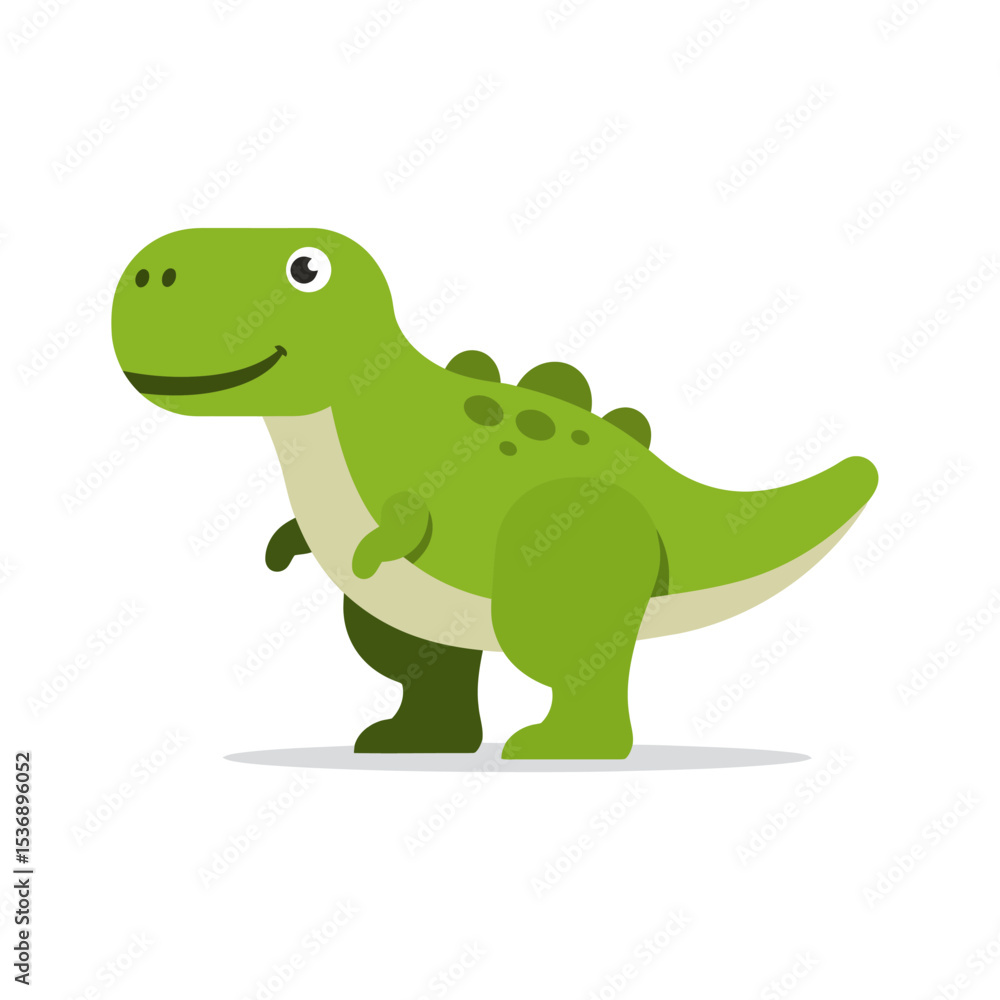 Naklejka premium Playful t-rex flat illustration