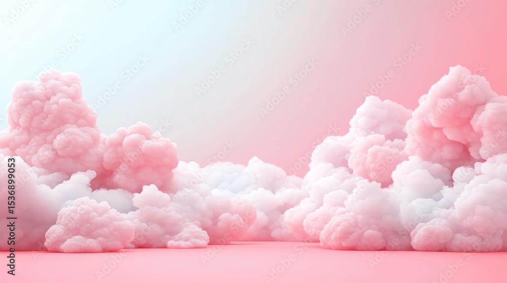 Soft pink clouds against a pastel background. Soft pink clouds against a pastel background.