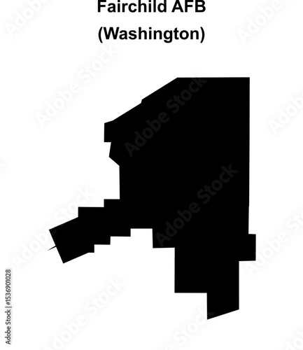 Fairchild AFB (Washington) blank outline map