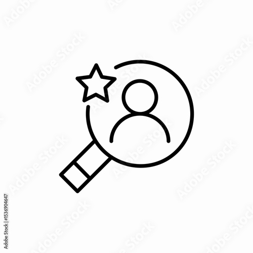 starred member search icon sign vector