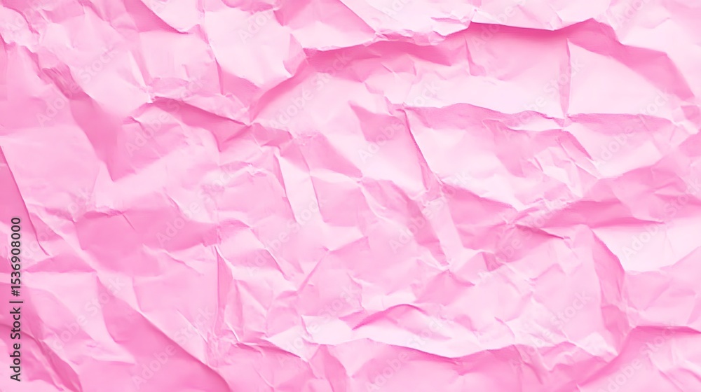 Fototapeta premium Abstract Pink Crumpled Paper Texture Background