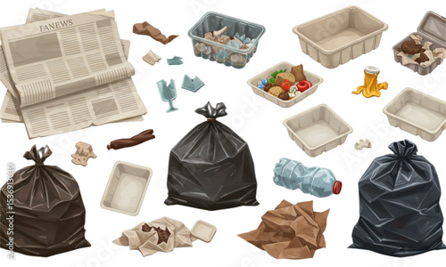 pile of garbage bags