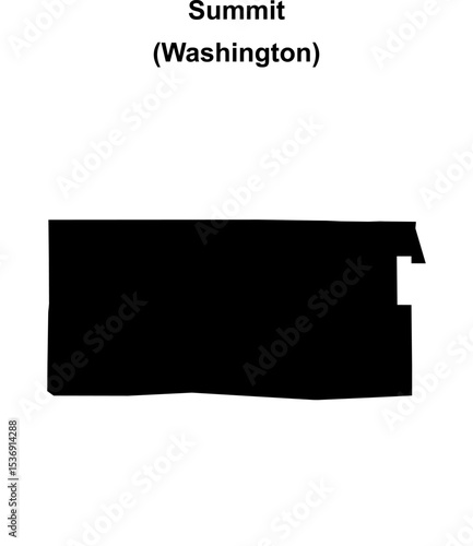 Summit (Washington) blank outline map