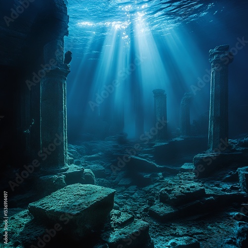 Ancient ruins under the ocean
