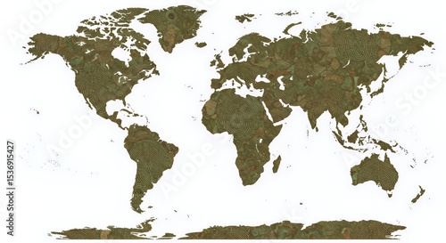 World Map Artistic Representation