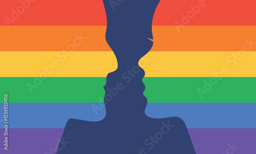 Pride Month in June. LGBTQ+. Lesbian Gay Bisexual Transgender. Celebrated annual. LGBT flag. Rainbow love concept. Human rights and tolerance. Poster, card, banner and background. Vector illustration
