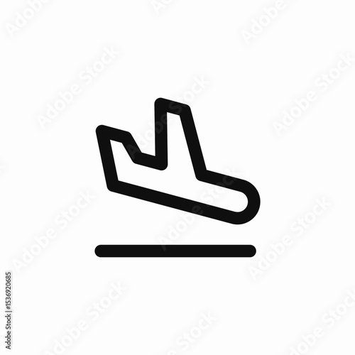 arrivals section icon sign vector