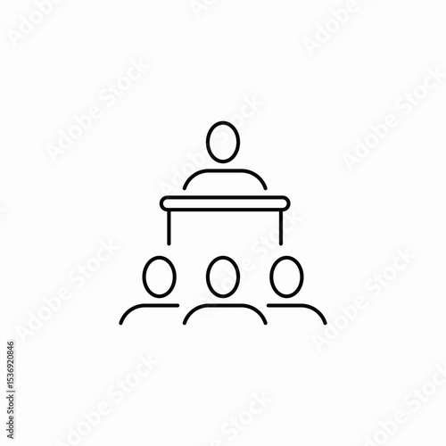 audience speech icon sign vector
