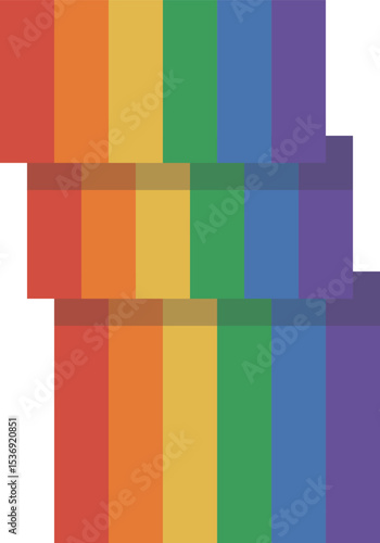 Pride Month in June. LGBTQ+. Lesbian Gay Bisexual Transgender. Celebrated annual. LGBT flag. Rainbow love concept. Human rights and tolerance. Poster, card, banner and background. Vector illustration