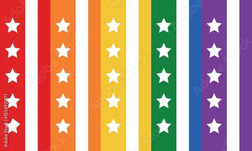 Pride Month in June. LGBTQ+. Lesbian Gay Bisexual Transgender. Celebrated annual. LGBT flag. Rainbow love concept. Human rights and tolerance. Poster, card, banner and background. Vector illustration