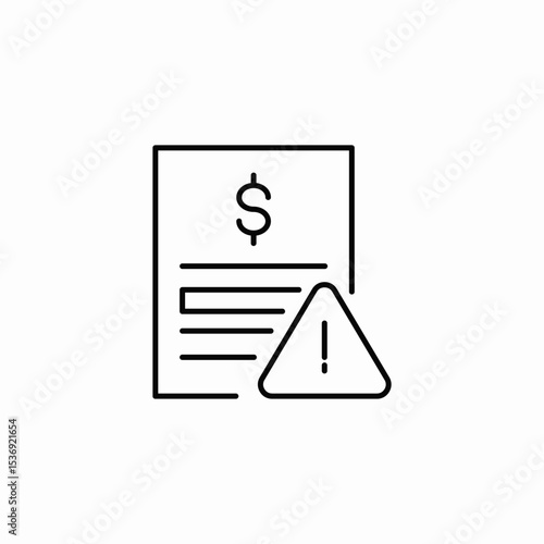 finances notice icon sign vector