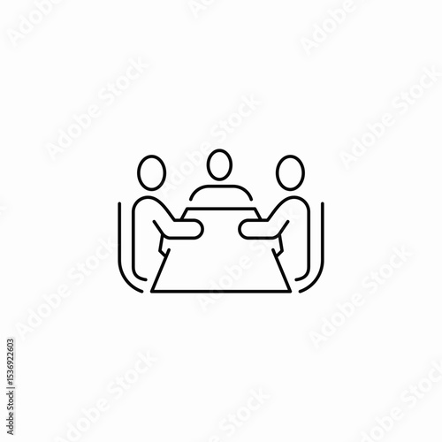 meeting decision icon sign vector