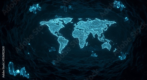 Global Network: A Crystalline World Map