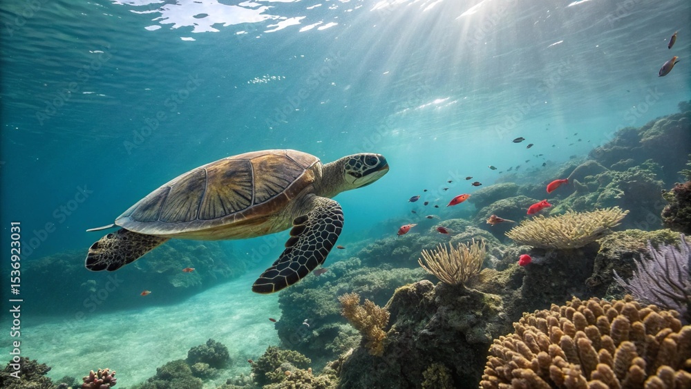 Obraz premium turtle, sharp and realistic, Photo, Natural light.