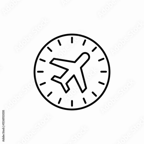 flight time icon sign vector