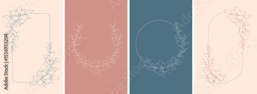 Set of hand drawn vector flowers, tropical leaves, plant, wildflower, rose. eucalyptus. branches. Collection of botanical silhouette element vector. Abstract bouquet in minimalistic flat style