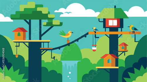 Glowing Fairy Lights in a Dense Jungle Clearing