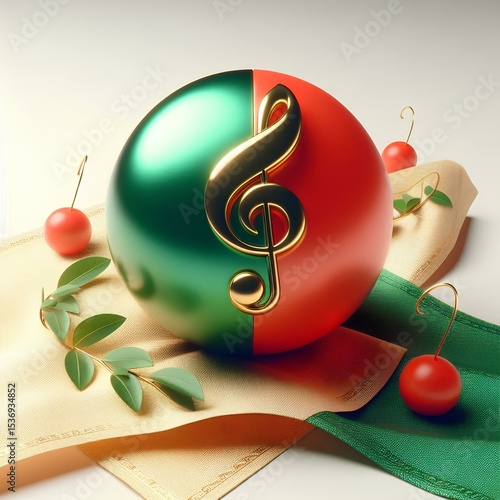 christmas balls with ribbon