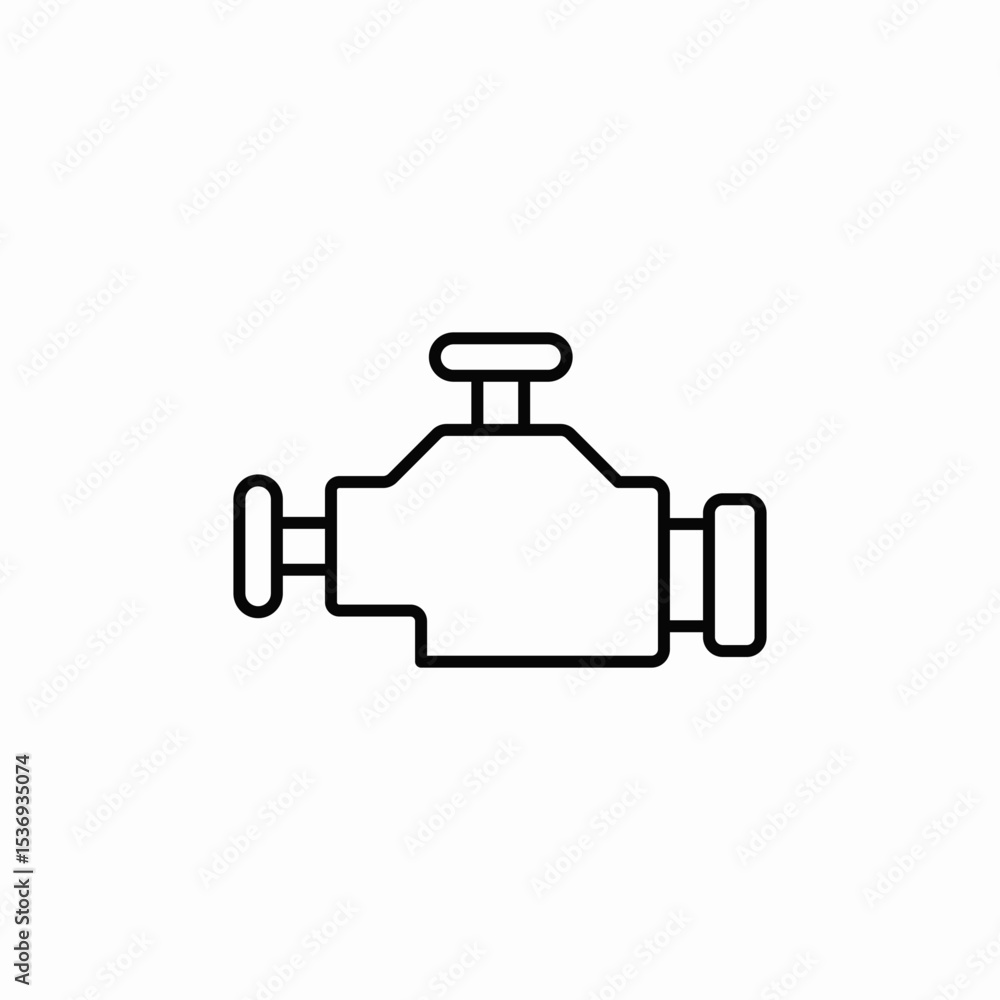 Obraz premium vehice engine icon sign vector