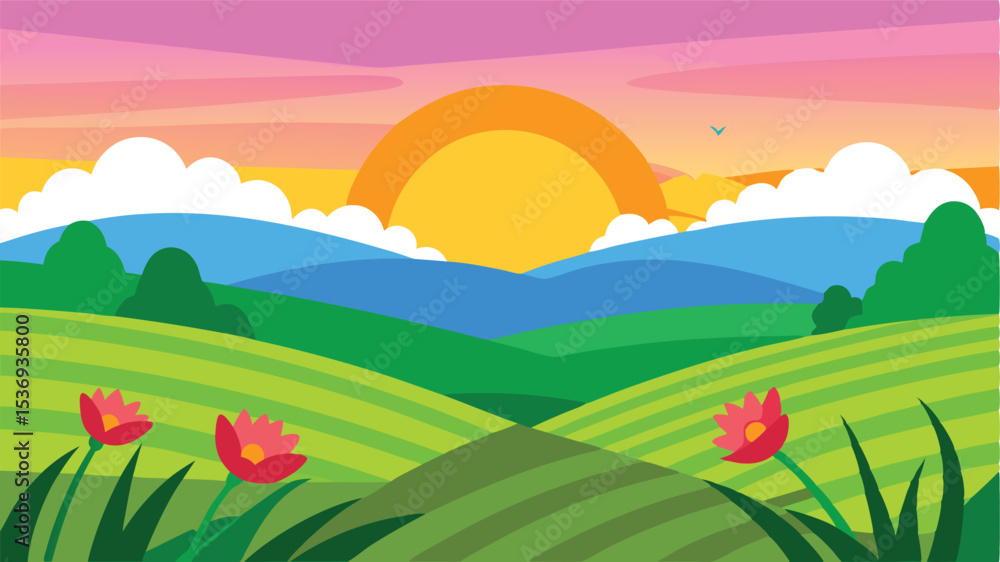 Fototapeta premium Sunbeams Shining Through Rainforest