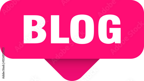 blog sticker. blog sign on transparent background