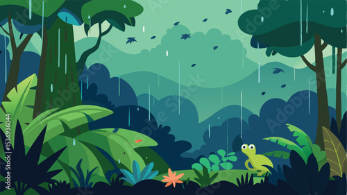 Lily Pads in Swampy Jungle Environment