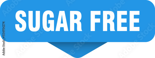 sugar free sticker. sugar free sign on transparent background