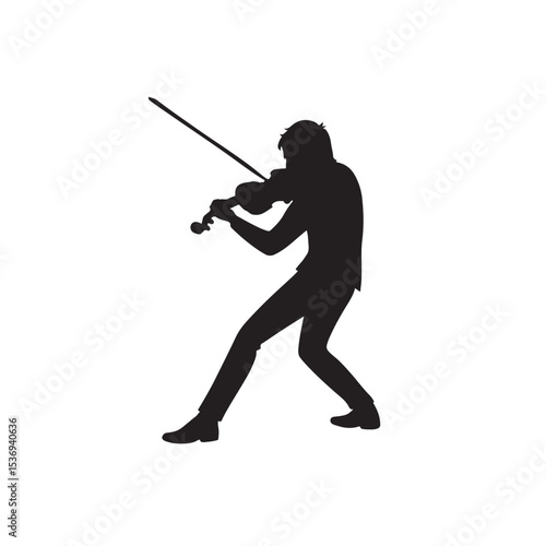 Passionate Violinist Performing Music with Emotion, Grace, Rhythm, and Style