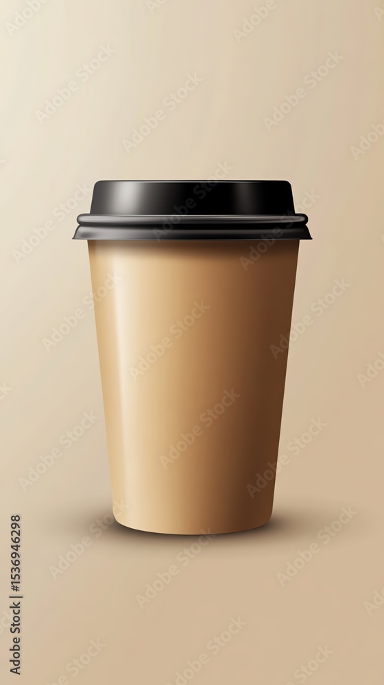 Coffee cup on a neutral background. Coffee cup on a neutral background.