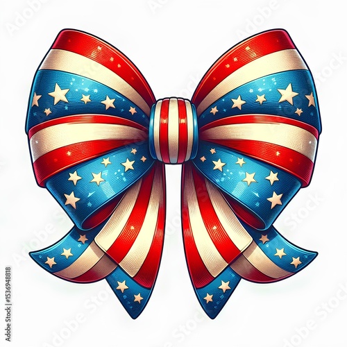 red and blue ribbon