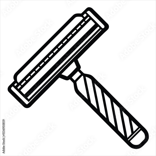 Double edge razor icon illustration isolated on white background