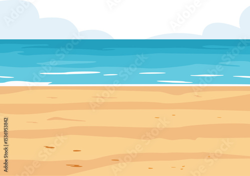 Cool summer beach scene