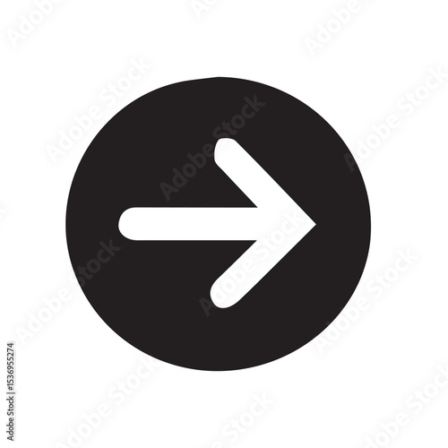 Free Download Circular Right Arrow in Solid Circle - Navigation Button Vector - GFXLoad