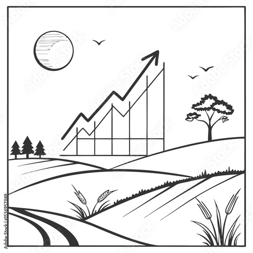 Agricultural Growth A Visual Representation of Rising Crop Yields and Economic Prosperity