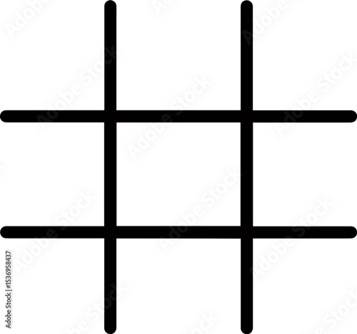 Blank tic tac toe pattern grid