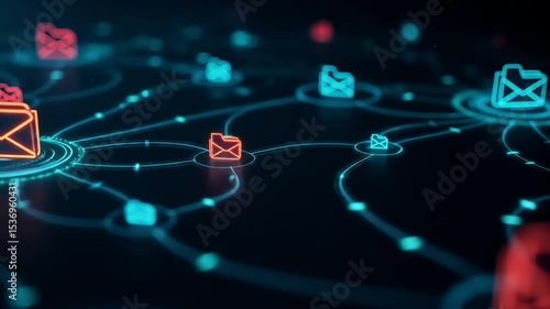 Futuristic Digital Data Grid – Perfect for Cybersecurity Videos, Cloud Computing Demos, AI Interfaces, File Sharing Intros, or Tech Explainer Projects