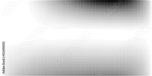 Dotted halftone gradient texture. Fading polka dot background. Repeated dots gradation pattern. Black vanishing comic pop art overlay backdrop. Halftone raster effect wallpaper. Vector