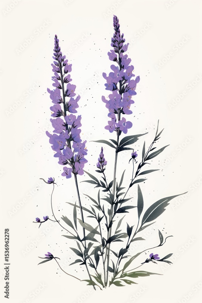 Obraz premium An isolated lavender flower blossom purple.