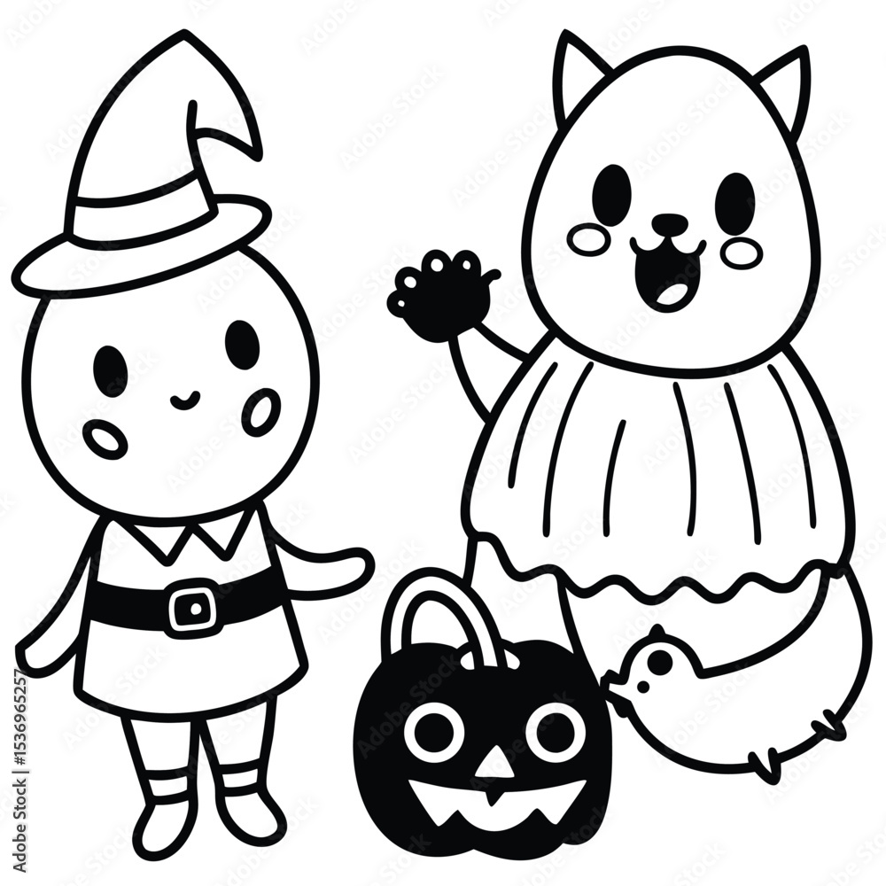 Fototapeta premium halloween icons set