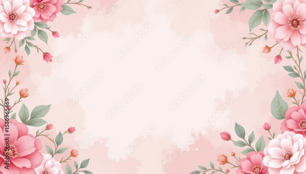 Fototapeta premium Stunning pink flowers background, a burst of floral beauty for spring beautiful