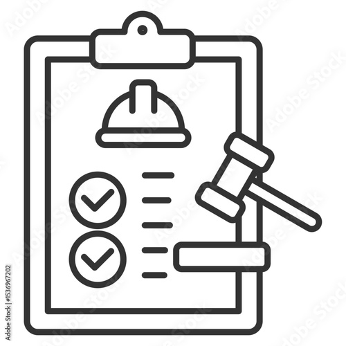 Regulation Outline Icon Element For Design