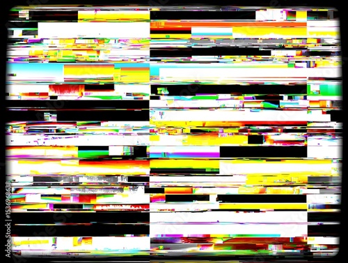 Glitch art, digital distortion