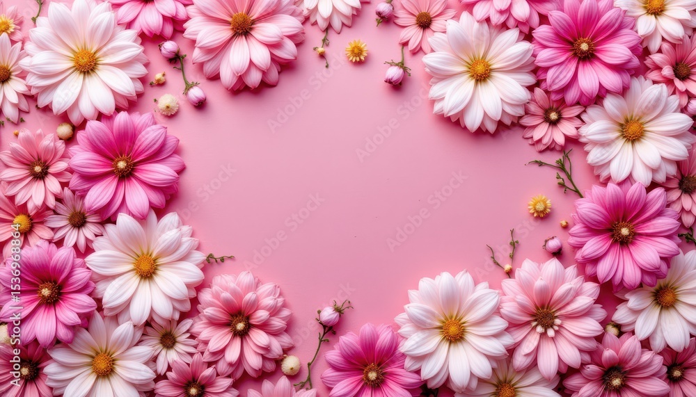 Monochromatic pink, delicate pink flowers bloom against a soft pink backdrop pink Monochromatic pink, delicate pink flowers bloom against a soft pink backdrop pink