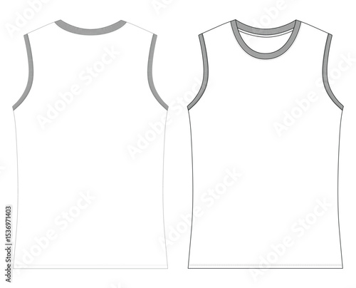 sleeveless t shirt vector illustration template design