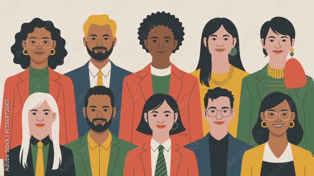 Diverse team of professionals portrait showcasing a multicultural workforce in a business setting ideal for branding and website design Diverse team of professionals portrait showcasing a multicultural workforce in a business setting ideal for branding and website design