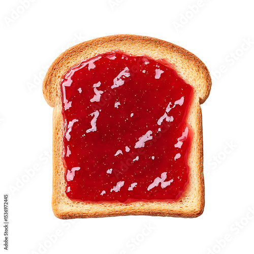 Toast with jam on transparent background PNG