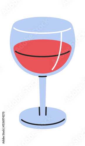 Wineglass cartoon goblet design element