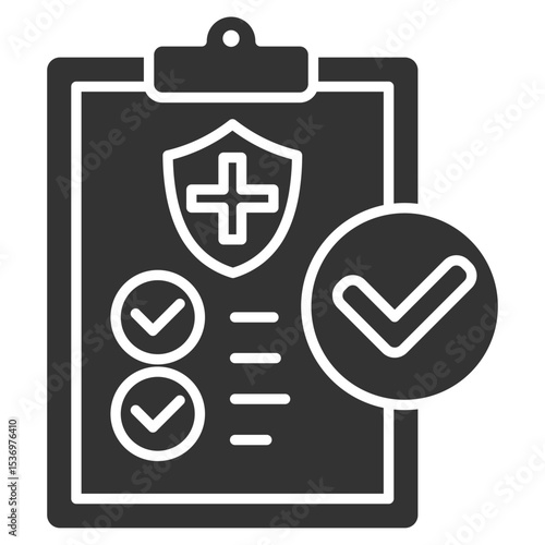 Safety Policy Glyph Icon Element For Design