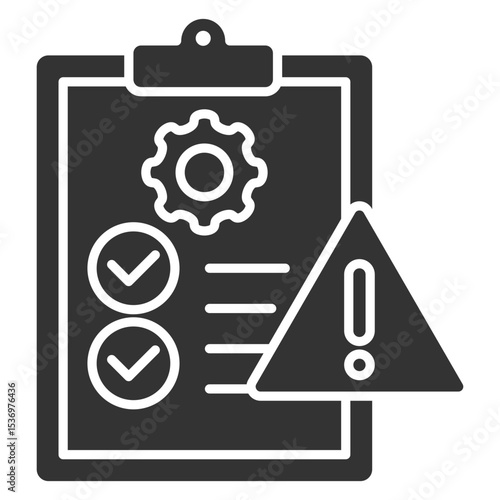 Hazard Control Glyph Icon Element For Design