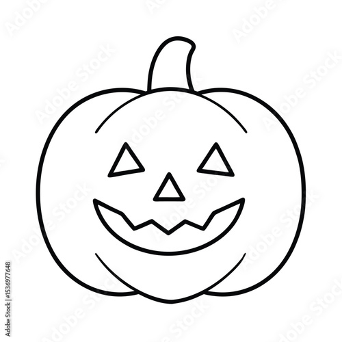 A cheerful halloween jack o lantern vector design perfect for autumnal decorations cards and festive projects